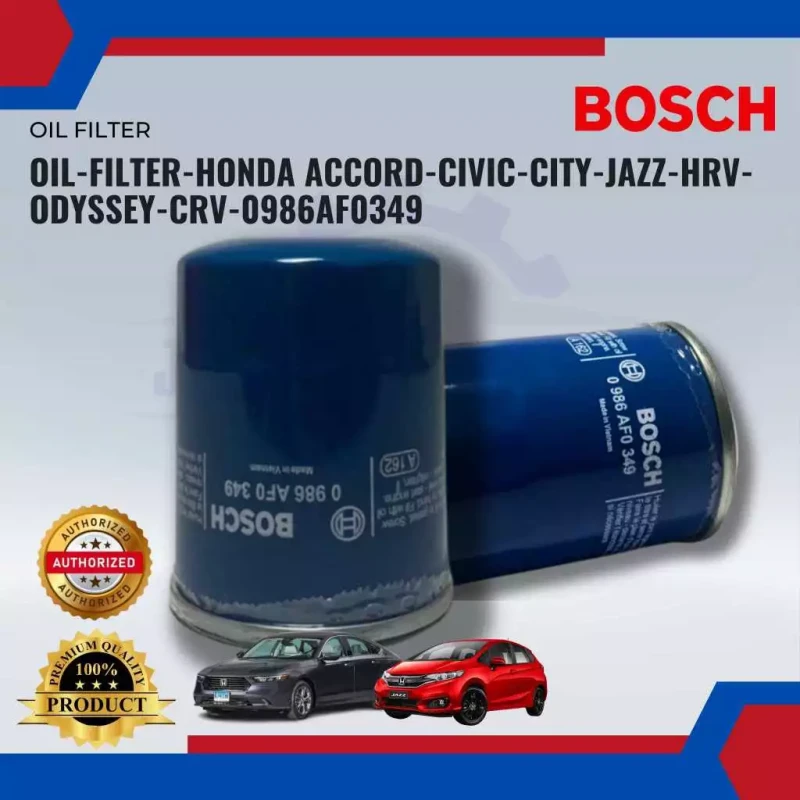 Oil Filter Honda Accord. Civic. City. Jazz. HRV. Odyssey. CRV–BOSCH-0986AF0349
