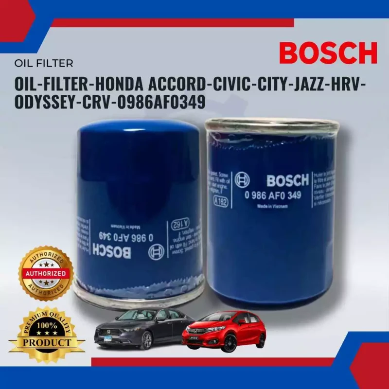 Oil Filter Honda Accord. Civic. City. Jazz. HRV. Odyssey. CRV–BOSCH-0986AF0349