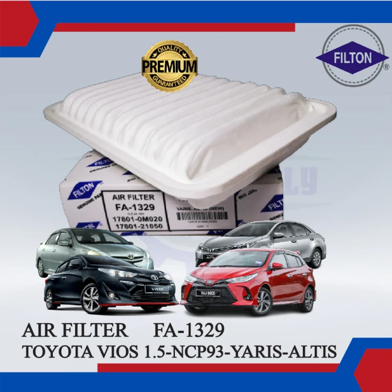 Air Filter-Toyota Vios 1.5-Ncp93-Yaris-Altis (New)-FILTON-FA-1329-17801-0M020-17801-21050