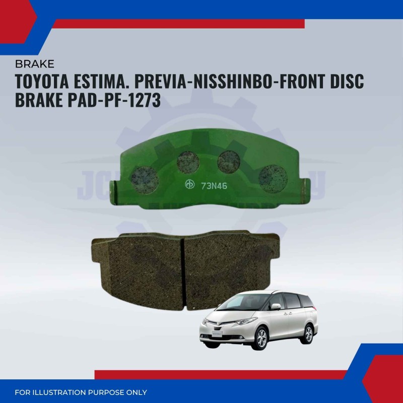 Toyota Estima. Previa-Front Disc Brake Pad-NISSHINBO-PF-1273