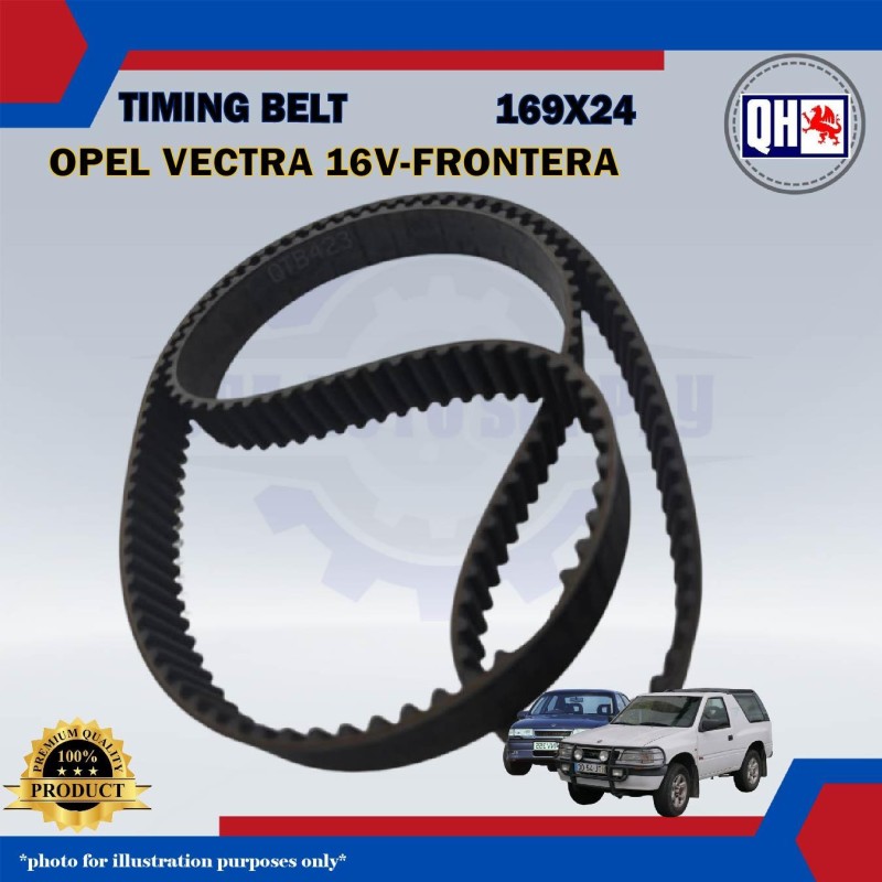 Timing Belt-Opel Vectra 1.8cc 2.0cc 16V-Frontera 2.0cc-QHUK-QTB423 (169X24)