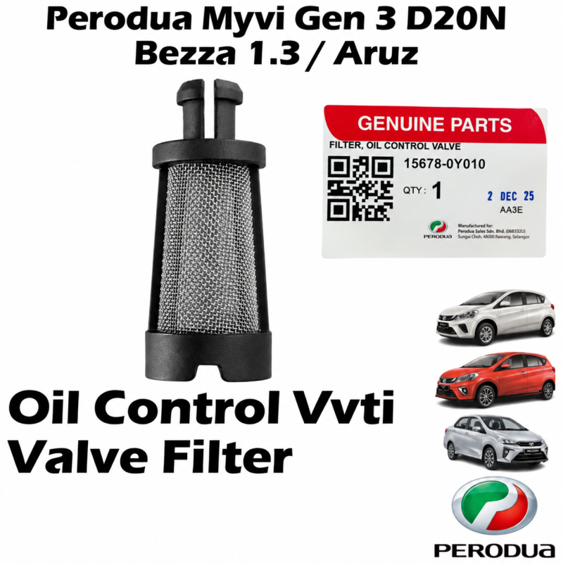 Original Perodua Myvi Gen 3 D20N / Bezza 1.3 / Aruz Oil Control VVTI Valve Filter 15678-0Y010