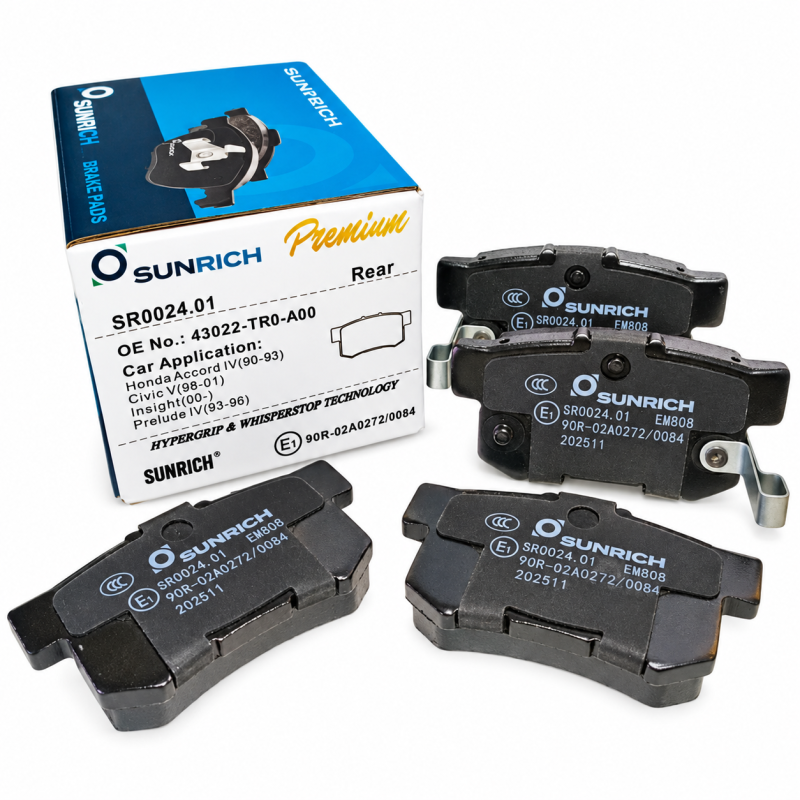 SUNRICH Honda Civic SNA/TRO, CRV S9A, Accord SDA/SM4/SV4, Odyssey RA1/RA2 Rear Brake Pad - 1 Sets Brek Belakang SR0024.01