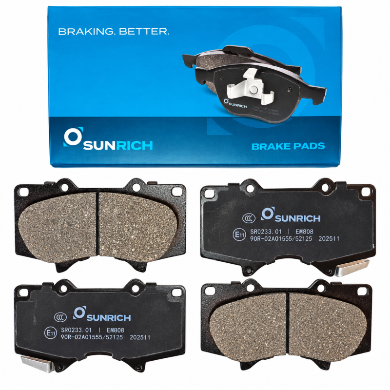 SUNRICH Toyota Hilux GUN125, Fortuner TGN156, Land Cruiser Prado TRJ120 Front Brake Pad Brek Depan Hadapan SR0233.01 - 1 Sets