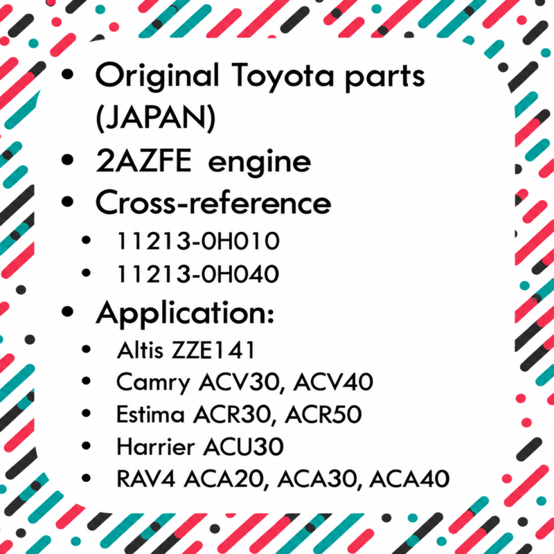 ORIGINAL TOYOTA GENIUNE CAMRY ACV30/40 ESTIMA VALVE COVER GASKET (11213-28021)