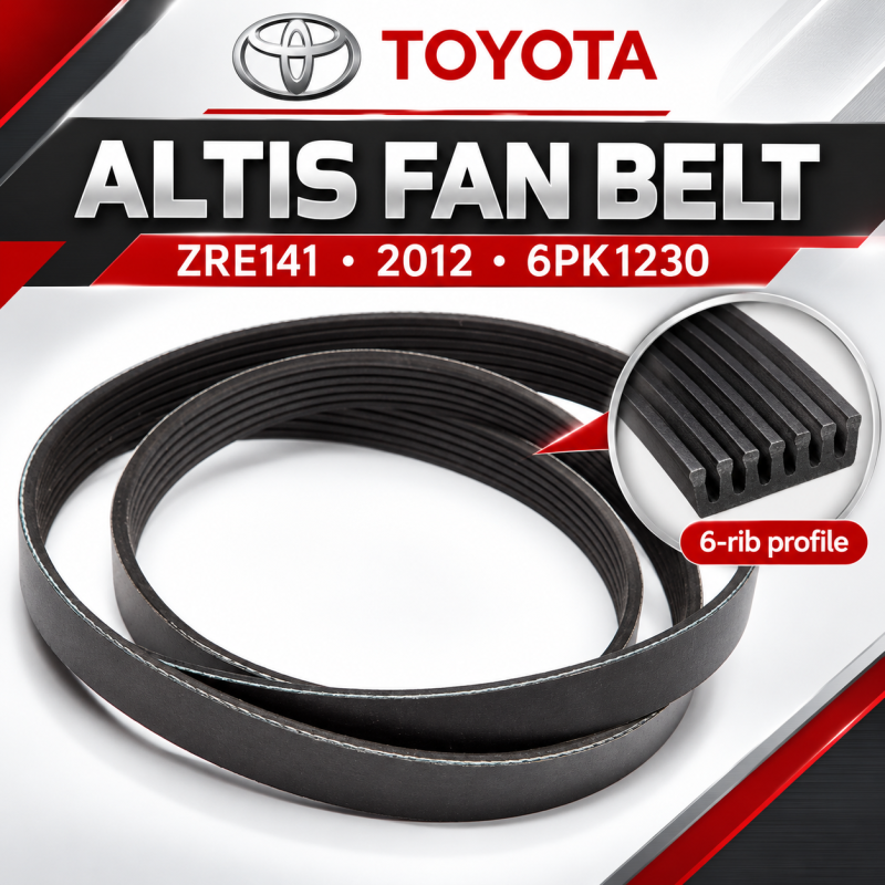 TOYOTA ALTIS-ZRE141 2012 FAN BELT 6PK1230