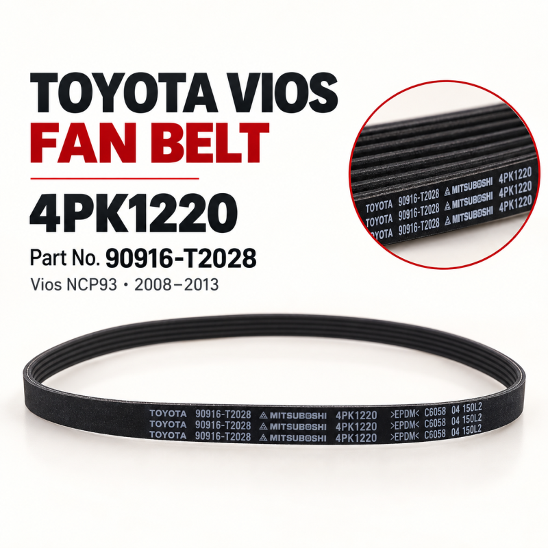 4PK1220 ORIGINAL TOYOTA GENUINE VIOS NCP93 08-13 NCP93 FAN BELT (90916-T2028)