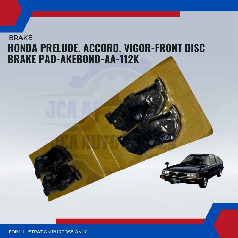 Honda Prelude. Accord. Vigor-Front Disc Brake Pad-AKEBONO-AA-112K