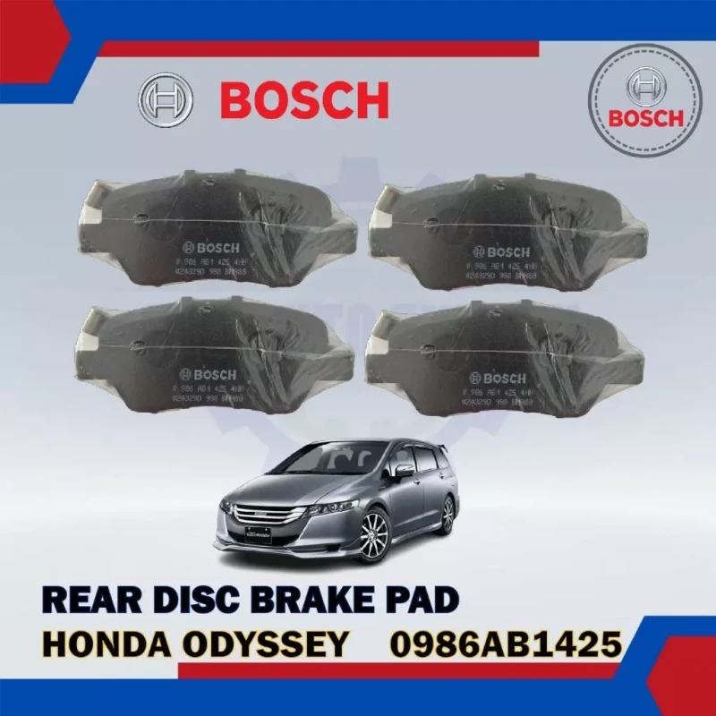 Honda Odyssey RB1. RB2 2.4 2004-Rear Disc Brake Pad-BOSCH-0986AB1425-BP1425