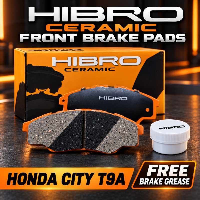 HONDA CITY T9A FRONT HIBRO CERAMIC DISC BRAKE PAD FREE BRAKE GREASE
