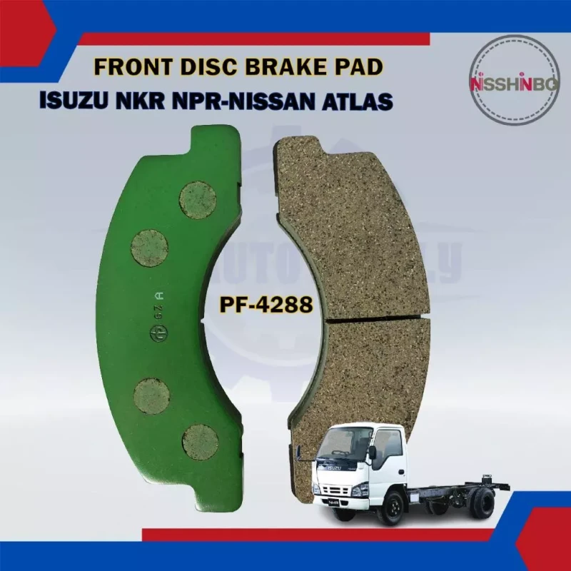 Isuzu NKR NPR-Nissan Atlas-Front Disc Brake Pad-NISSHINBO-PF4288
