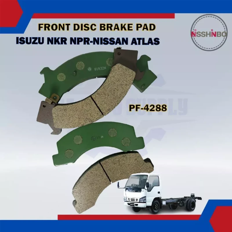 Isuzu NKR NPR-Nissan Atlas-Front Disc Brake Pad-NISSHINBO-PF4288