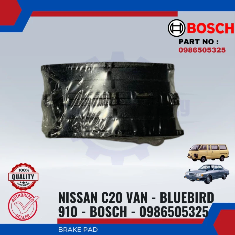 Nissan Vanette C22. Bluebird 910. U11-Front Disc Brake Pad-BOSCH-0986505325-BP5325