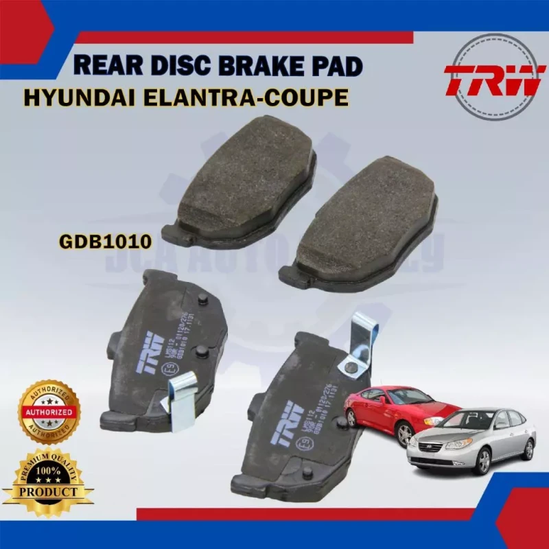 Hyundai Elantra 1.6cc 1.8cc. Coupe. Kia Cerato. Spectra-Rear Disc Brake Pad-TRW-GDB1010