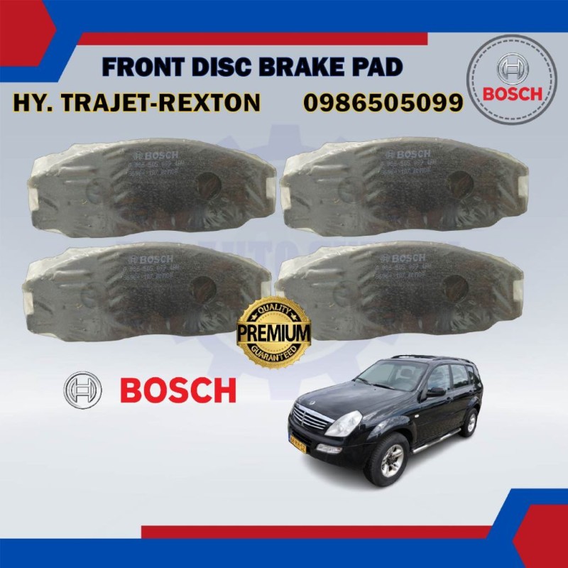 Hyundai Trajet. Ssangyong Rexton 2.7-Front Disc Brake Pad-BOSCH-0986505099-BP5099