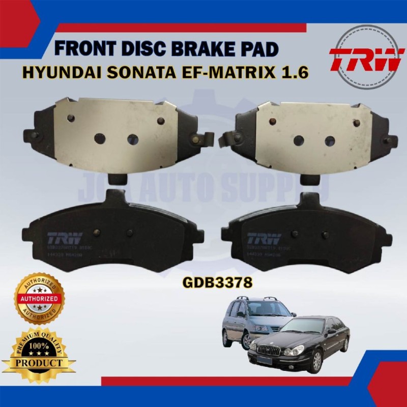 Hyundai Sonata EF. Matrix 1.6cc. Elantra 1.8cc 2.0cc. Kia Cerato-Front Disc Brake Pad-TRW-GDB3378