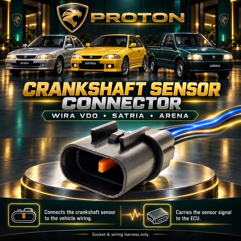 PROTON WIRA VDO/SATRIA/ARENA CRANKSHAFT SENSOR SOCKET CONNECTOR WATER HARNESS