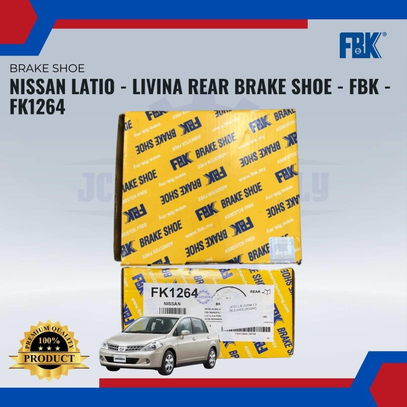 Nissan Latio-Livina Rear Brake Shoe-FBK-FK1264