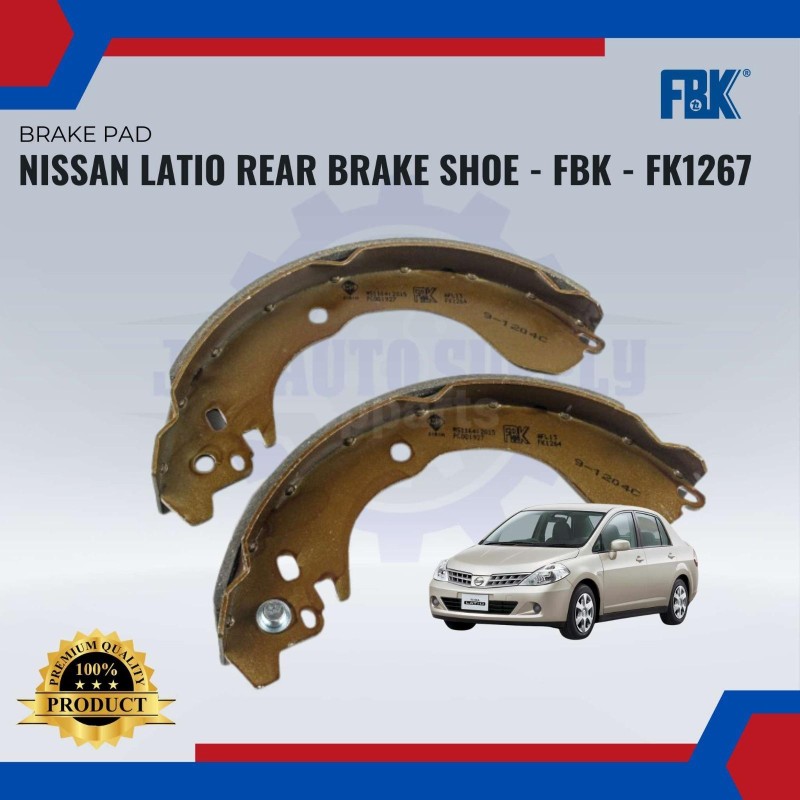 Rear Brake Shoe-Nissan Latio-Livina X-Gear-Slyphy G11-FBK-FK1267