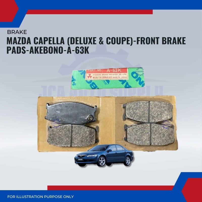 Mazda Capella (DELUXE & COUPE)-Front Brake Pads-AKEBONO-A-63K
