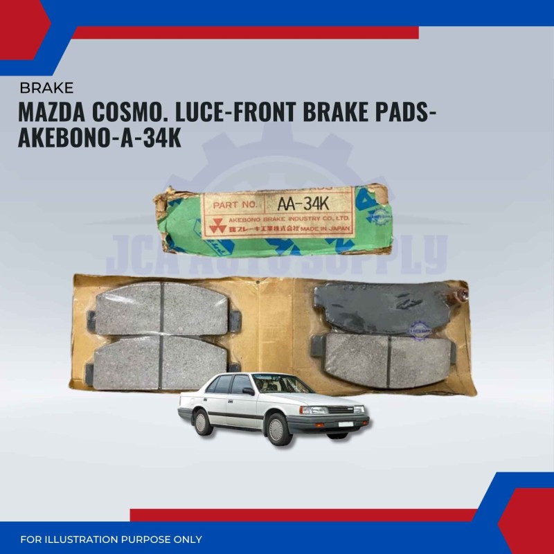 Mazda Cosmo. Luce-Front Brake Pads-AKEBONO-A-34K