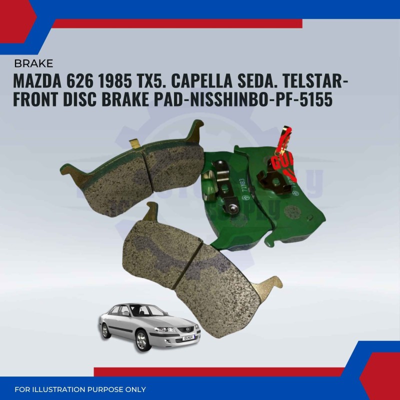 Mazda 626 1985 TX5. Capella Seda. Telstar-Front Disc Brake Pad-NISSHINBO-PF-5155