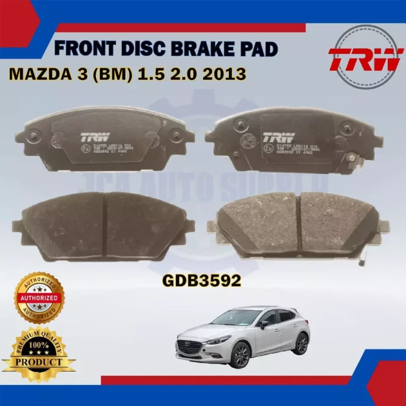 Mazda 3 BM-Mazda CX-3-Front Disc Brake Pad-TRW-GDB3592