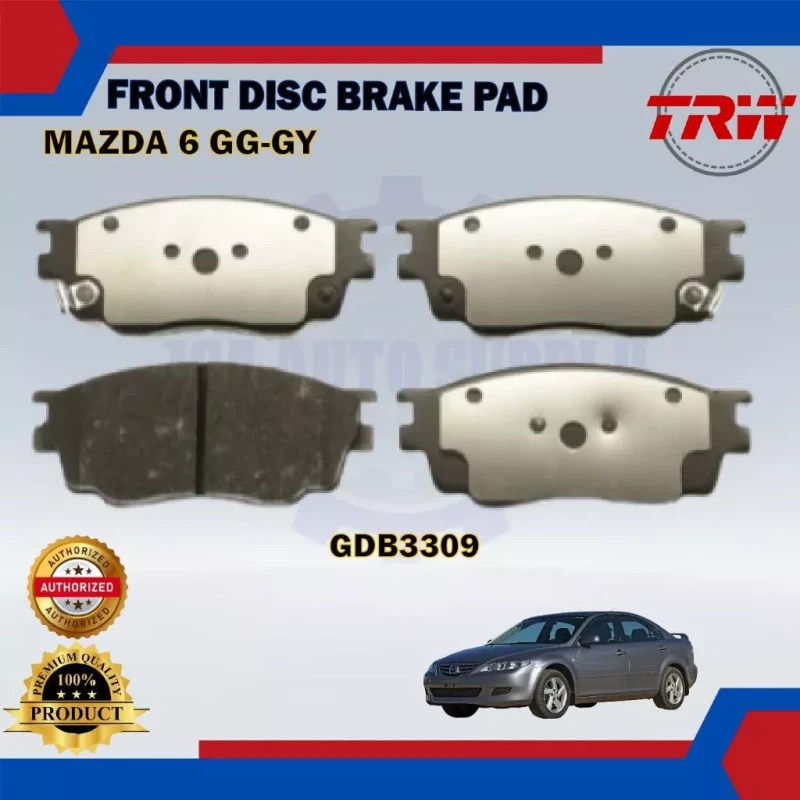 Mazda 6 GG-GY-Front Disc Brake Pad-TRW-GDB3309