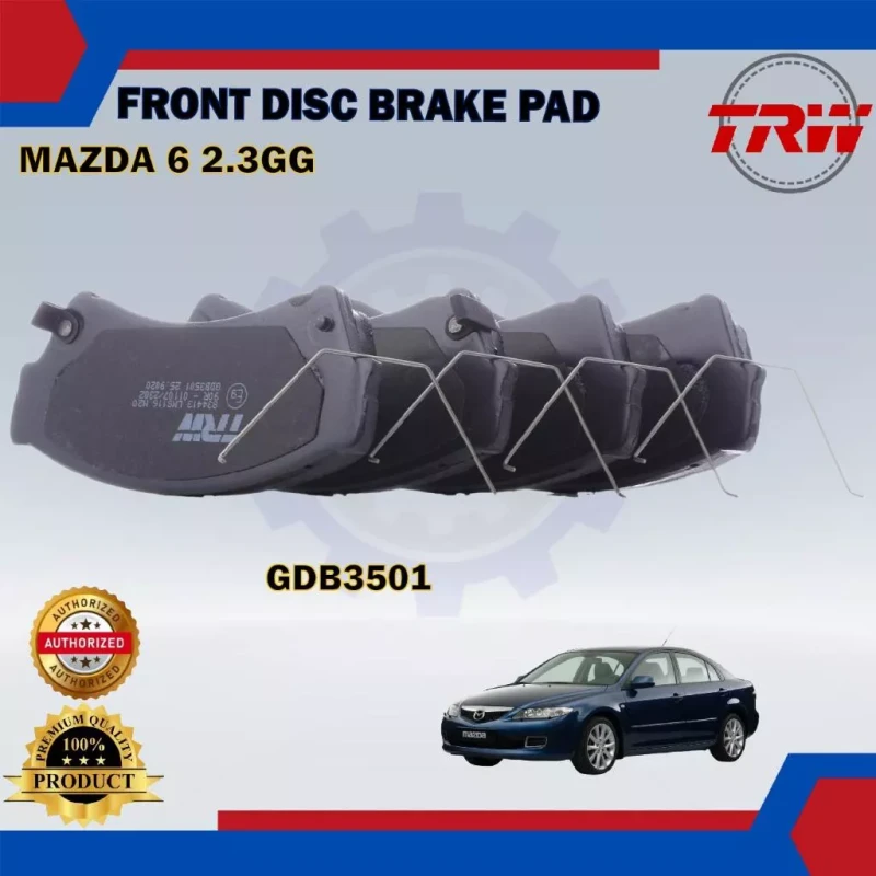 Mazda 6 GH-Front Disc Brake Pad-TRW-GDB3501