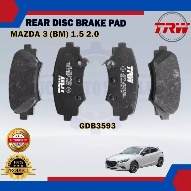 Mazda 3-Rear Disc Brake Pad-TRW-GDB3593