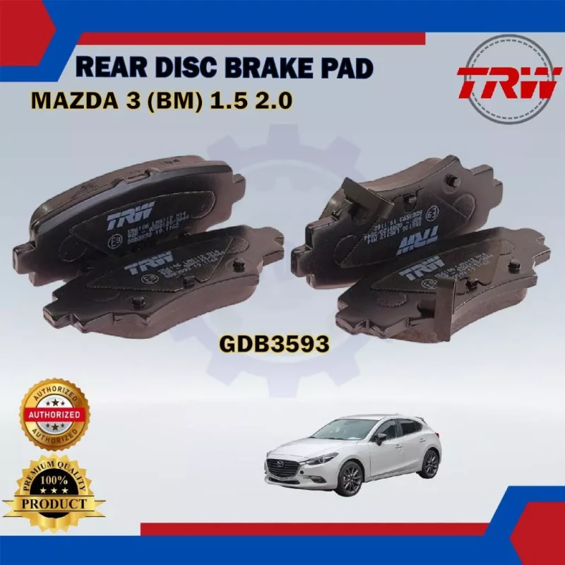 Mazda 3-Rear Disc Brake Pad-TRW-GDB3593