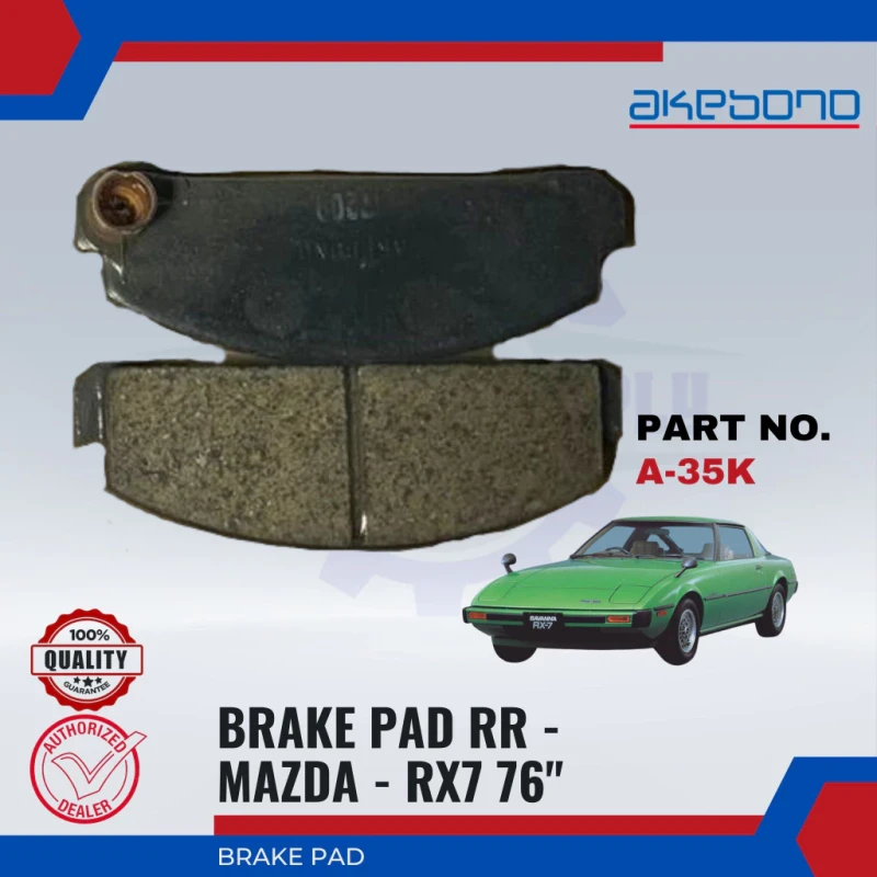 Mazda RX7-Rear Disc Brake Pad Set-AKEBONO-A-35K