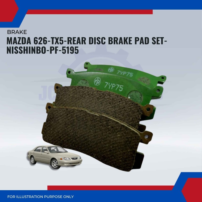 Mazda 626-TX5-Rear Disc Brake Pad Set-NISSHINBO-PF-5195