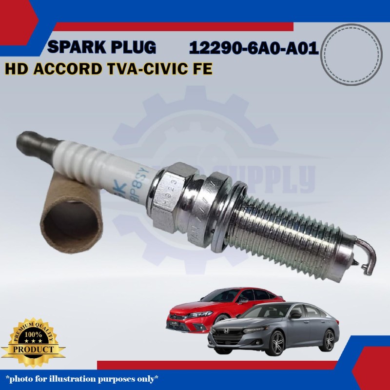 Honda Double Iridium Spark Plug-Honda Accord TVA-CV1-Civic FE-12290-6A0-A01-DILKAR8P8SY