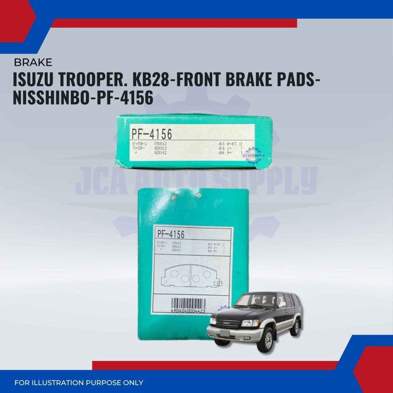 Isuzu Trooper. KB28-Front Disc Brake Pads-NISSHINBO-PF-4156