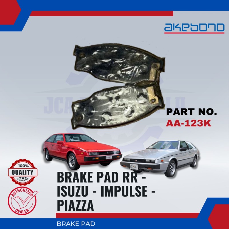 Isuzu Impulse. Piazza. Faster-Front Brake Pads-AKEBONO-AA-123K