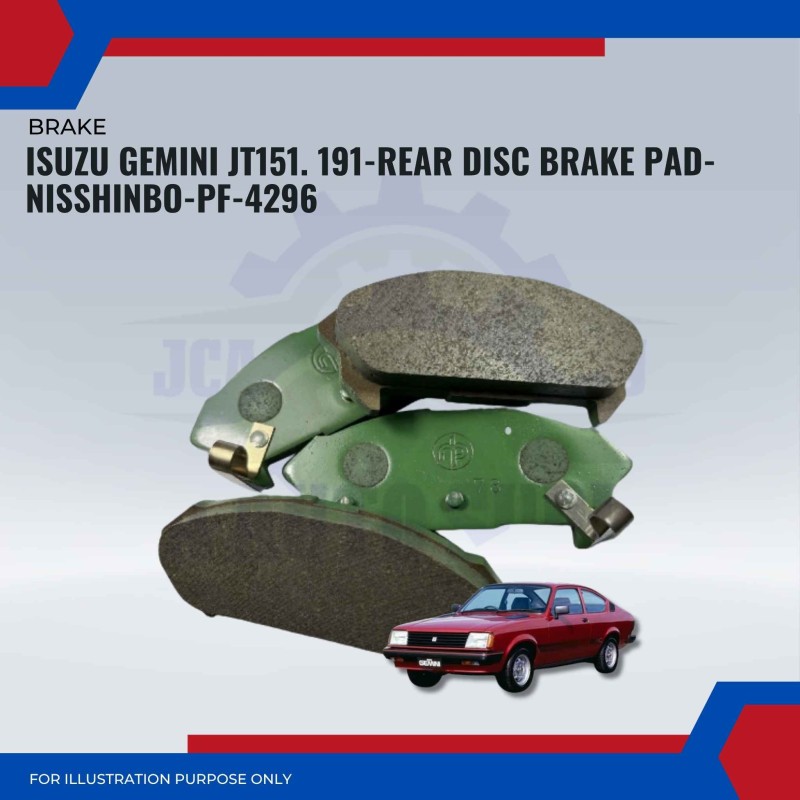 Isuzu Gemini JT151.191-Rear Disc Brake Pad-NISSHINBO-PF-4296