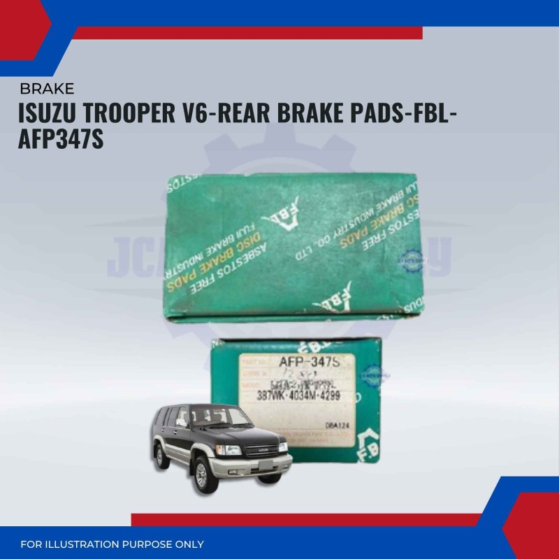 Isuzu Trooper V6-Rear Brake Pads-FBL-AFP347S