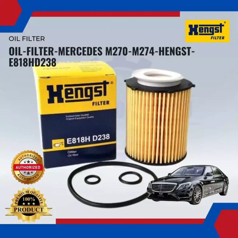 Oil Filter-Mercedes M270-M274-Hengst-E818HD238