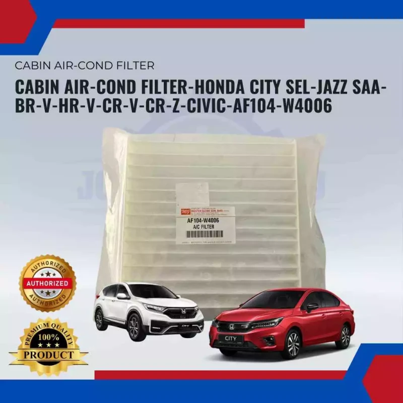 Cabin Air-Cond Filter-Honda City SEL-Jazz SAA-BRV-HRV-CRV-CRZ-Civic-AF104-W4006