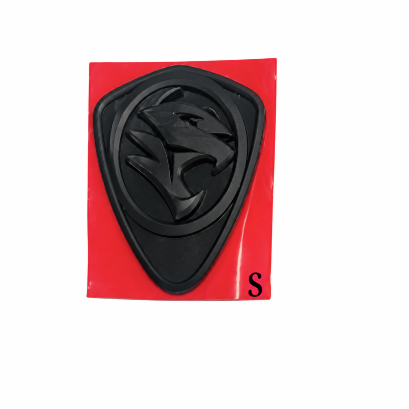Original Proton Front & Rear Grille 3d Emblem Logo (Matte Flat Black New Design With 3m Tape